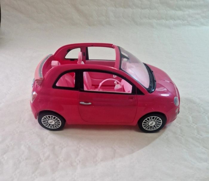 Voiture Barbie Mattel Fiat 500 Rose 2012 - photo numéro 2