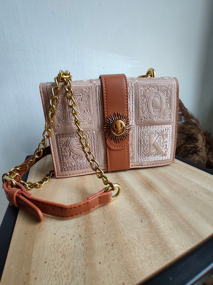 Sac Bandoulière brodé cognac