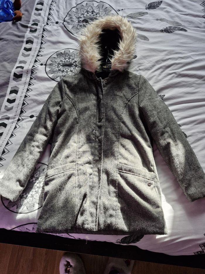Manteau fille à capuche  T12 Lulu Castagnette