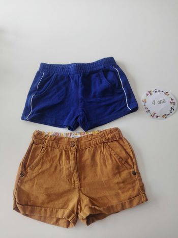 Lot de 2 shorts fille 4 ans la cie des petits et Z kids