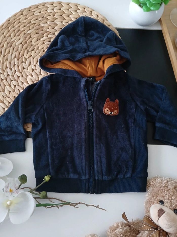 Veste polaire à capuche Comme Neuve Taille 9 mois🌿🦊 - photo numéro 5