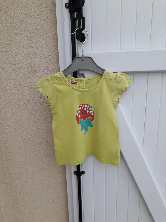 lot 2 tee-shirts bb filles 12 mois - photo numéro 3