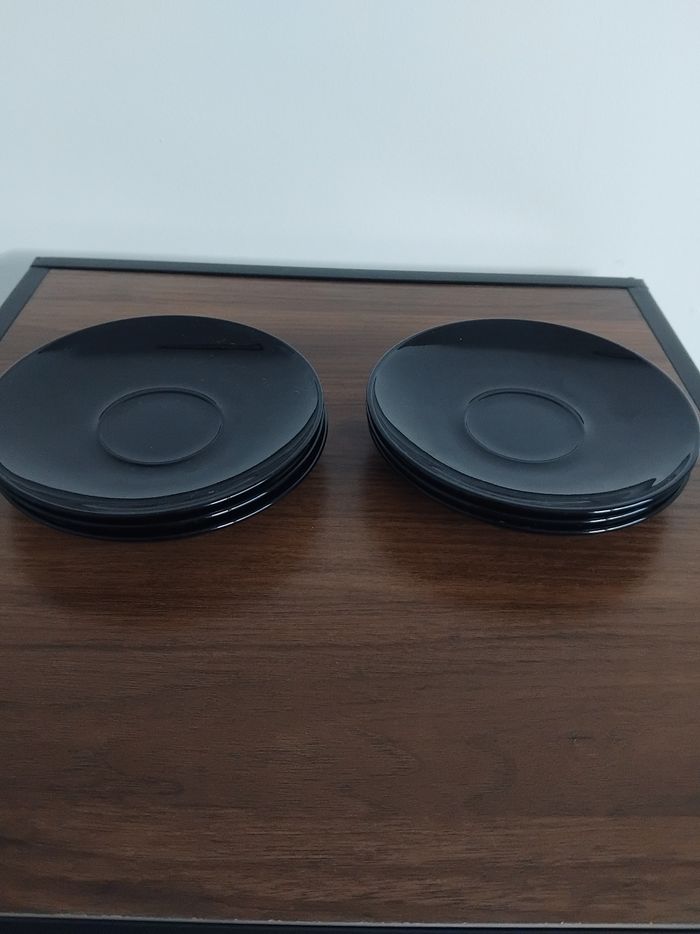 6 sous tasses ou coupelles noires - photo numéro 3