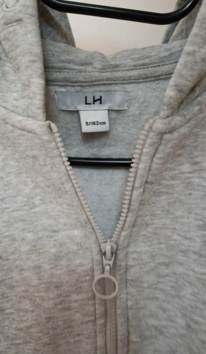Veste courte à capuche fille grise - photo numéro 3