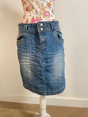 Jupe en jeans bleu