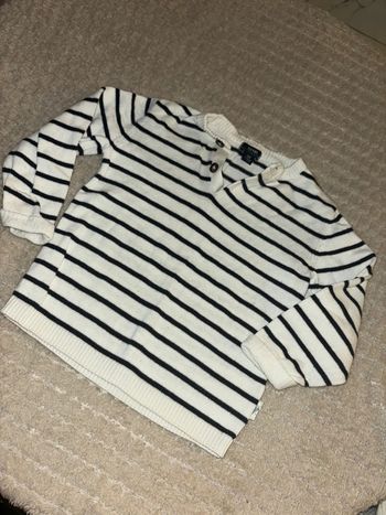 Pull type marinière taille 18 mois Kiabi