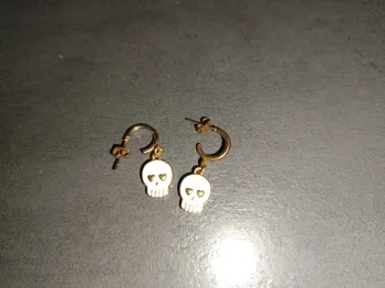 Boucles d'oreilles tête de mort