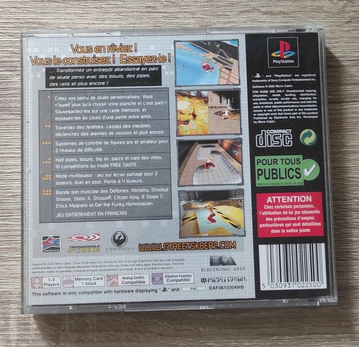 Jeu street skater 2 ps1 - photo numéro 3