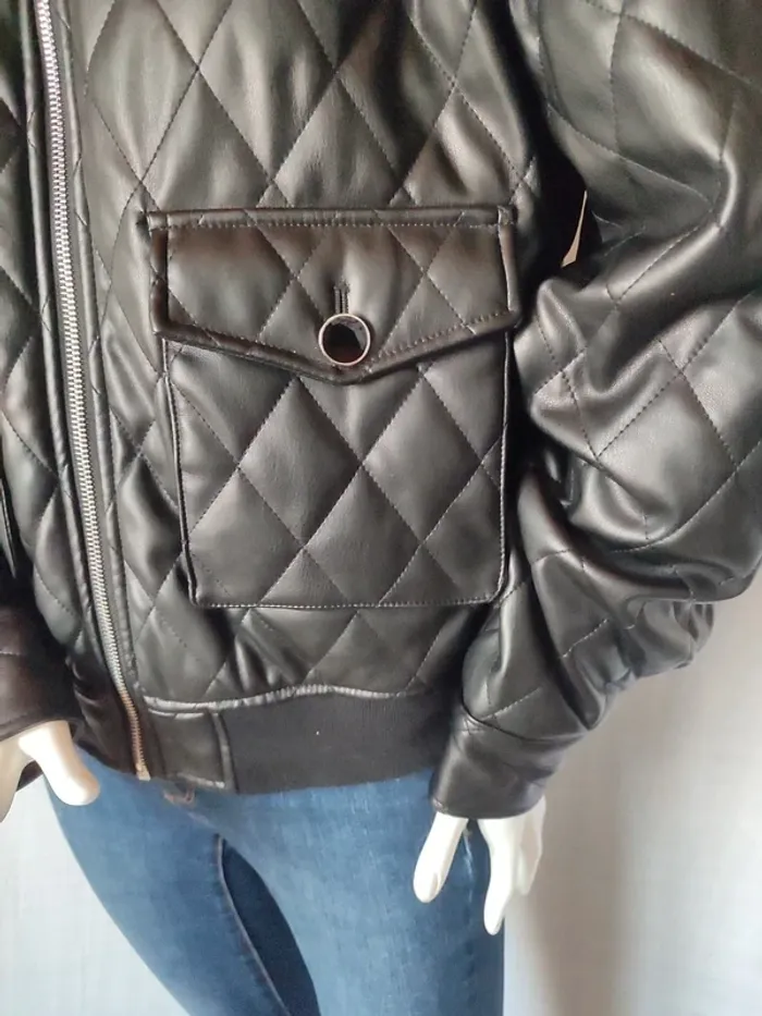 Blouson matelassé noir - photo numéro 4