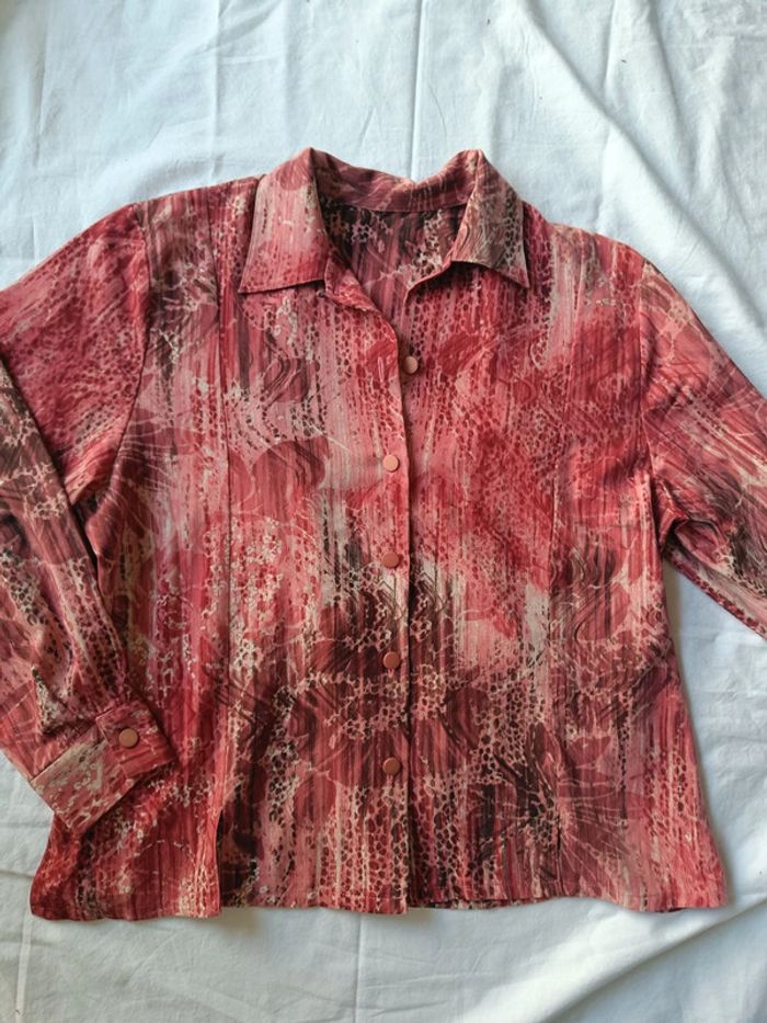 Chemise rose vintage femme - photo numéro 2