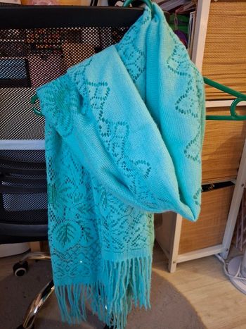 Echarpe bleu turquoise