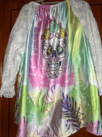 Blouse manches longues dentelle Made in Italy taille unique