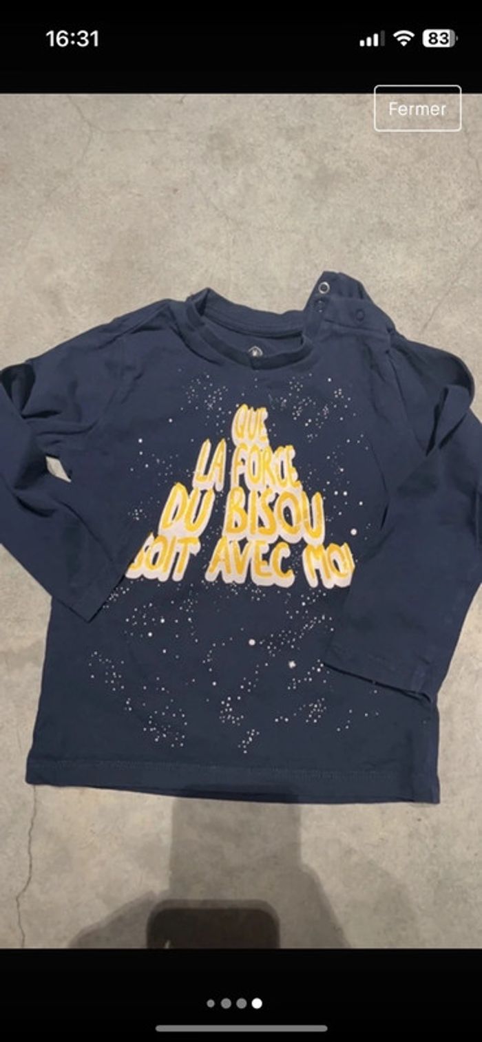 Lot de deux hauts grain de blé garçon 2 ans - photo numéro 4