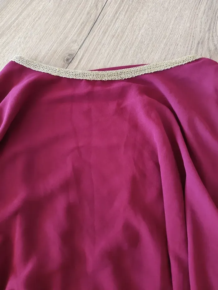 Blouse fluide bordeaux – Taille L – Style chic décontracté - photo numéro 4