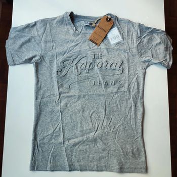 Tee-shirt gris 100% coton pour enfants de 8 ans, Kaporal