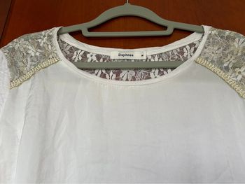 T-shirt blanc dentelle Daphnea 38