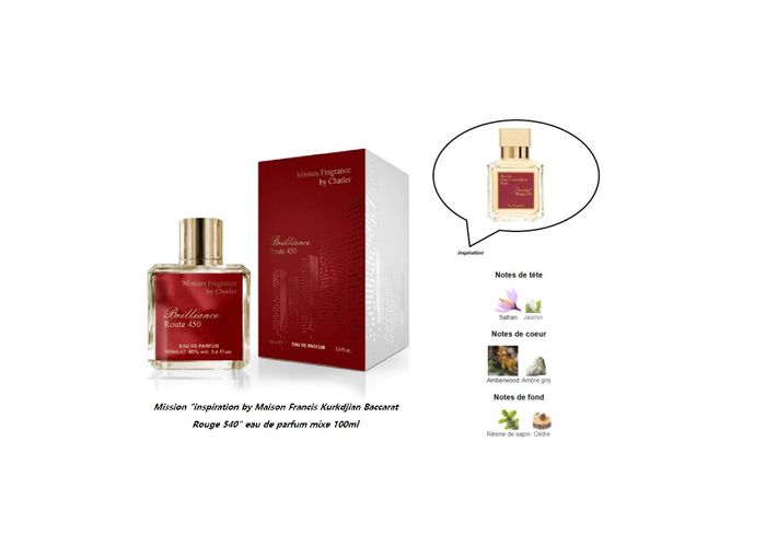 Mission "inspi Maison FKBaccarat Rouge 540" eau de parfum mixe 100ml - photo numéro 2
