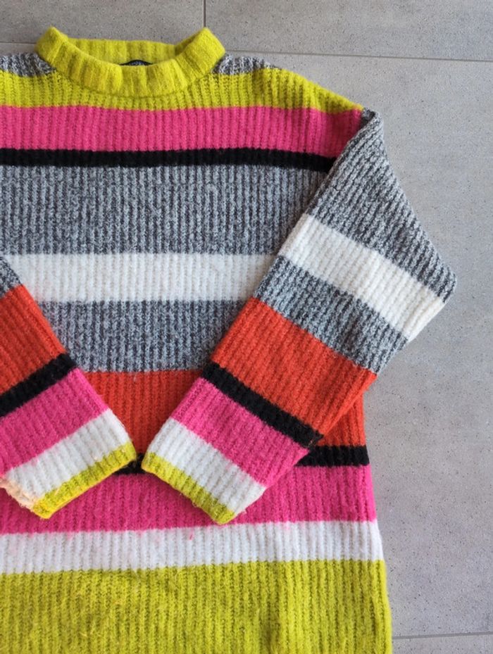 Pull multicolore Bershka taille S - photo numéro 7