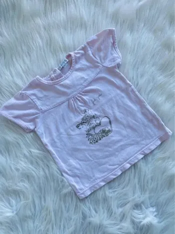 TEE shirt bébé fille rose in extenso 81cm