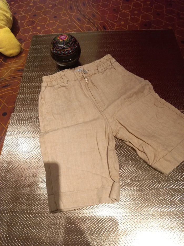 Magnifique short en lin 100% mixte