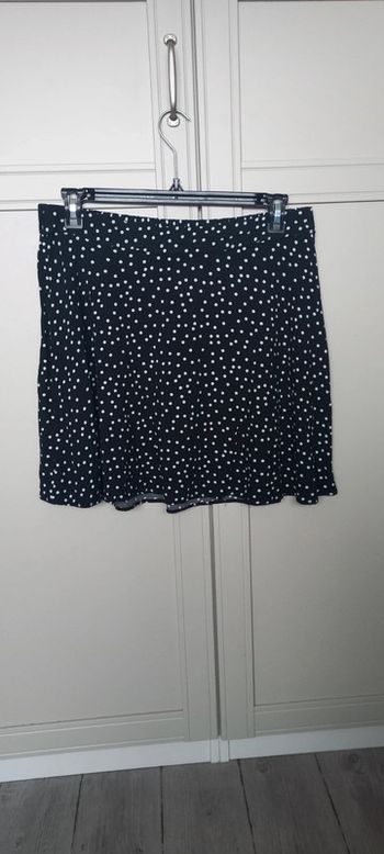 Jupe noire  à pois blancs