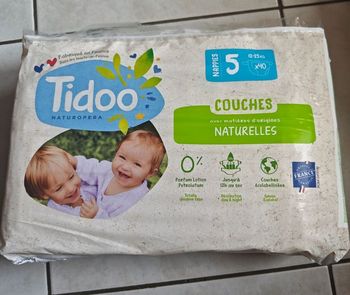 ​1 paquet de 40 Couches TIDOO Taille 5 - NEUF & SCELLÉ