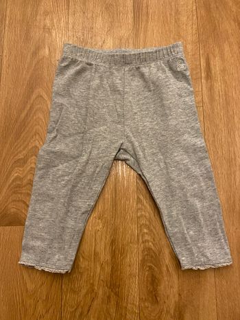 Legging gris fille 3/6M