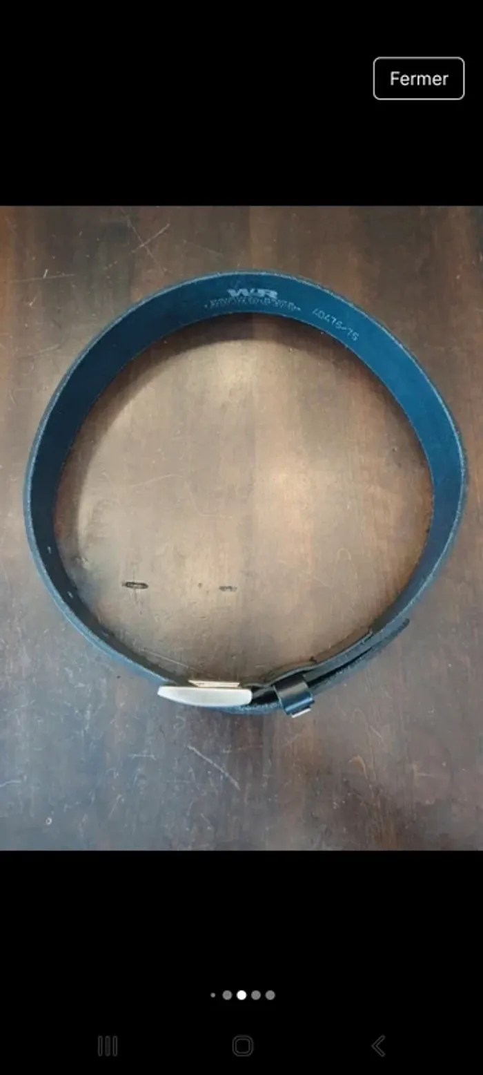 Ceinture homme cuir noir Rogers Wayne 75cm - photo numéro 15