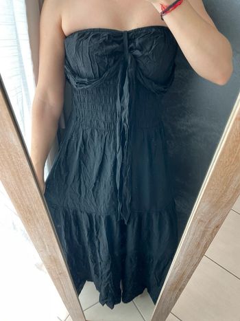 Robe longue bustier eté noir