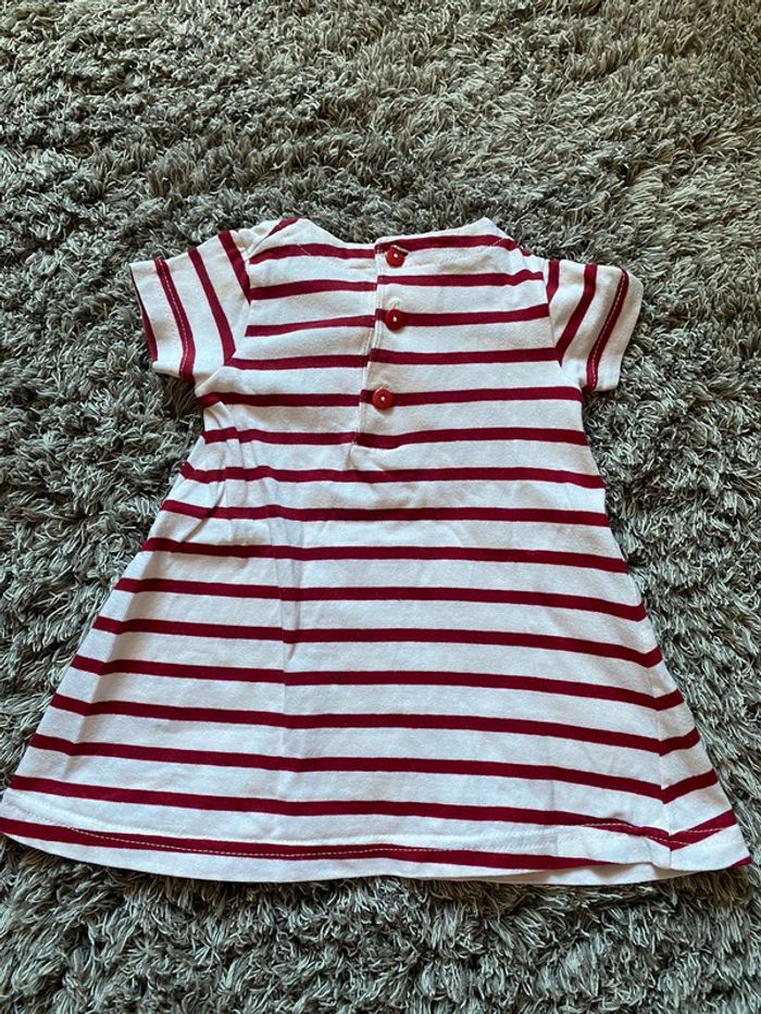 Robe rayée manches courtes 6 mois Kiabi - photo numéro 2