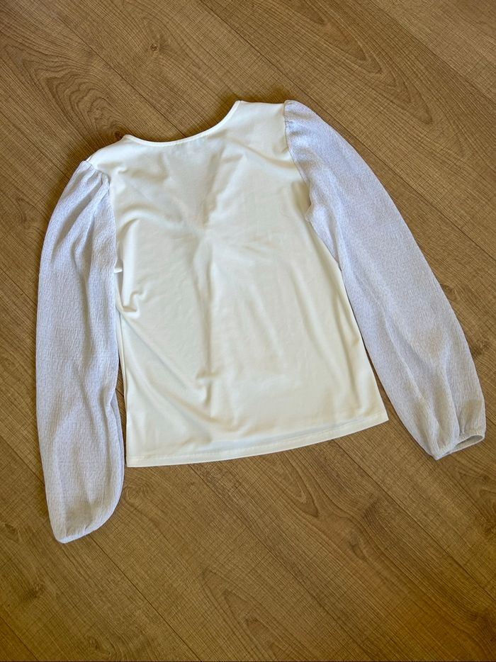 Blouse blanche à manches longues Morgan taille S comme neuve - photo numéro 8