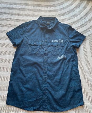 Chemise imprimée militaire – Chapter Young – Bleu foncé – Taille 15 ans – Très bon état