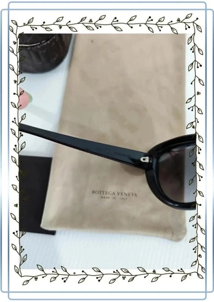 Lunettes de soleil noir Bottega Veneta avec Etui et chiffon Bottega Veneta, - photo numéro 6