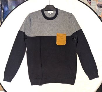 Pull Jules Parties Grise Noire Petite Poche Jaune Ocre Vêtement Tendance Mode Hommes