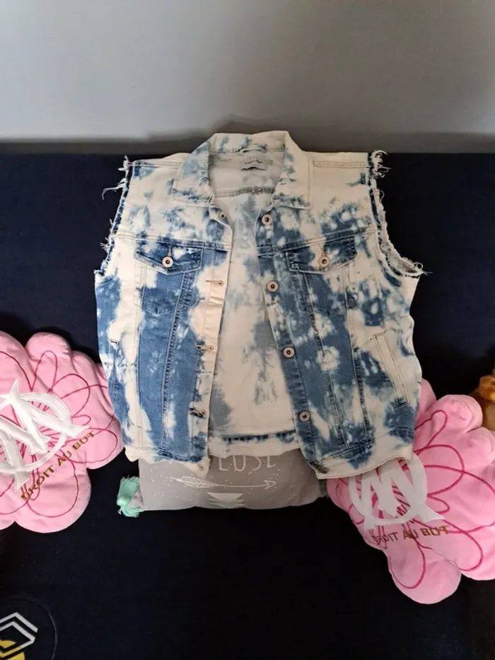 Veste en jean sans manche