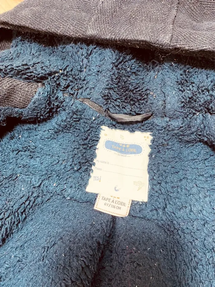 Taille 6 ans manteau fille TAO bleu marine et doré * scintillant * 🩷 - photo numéro 6