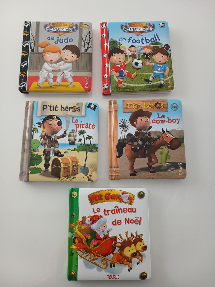 Lot de 5 livres pour enfants - Collection Fleurus (P'tit Garçon / P'tit Héros)