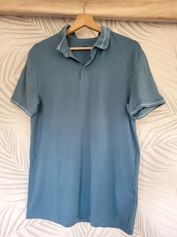 Polo homme taille M bleu kiabi