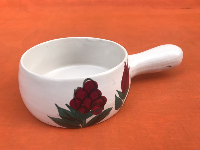 Poêlon à feu / Caquelon (résistant au four) Céramique à décor floral - photo numéro 2