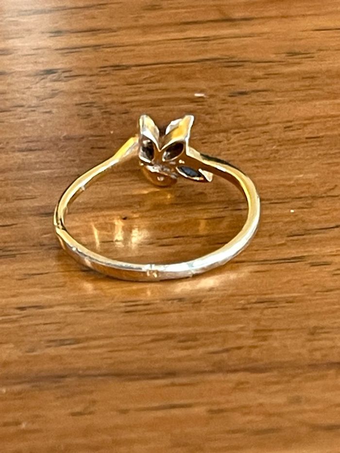 Bague doré vintage avec pierres TDD 52 - photo numéro 6