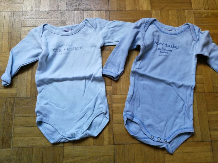 Lot de 2 bodys 3 mois Petit Bateau