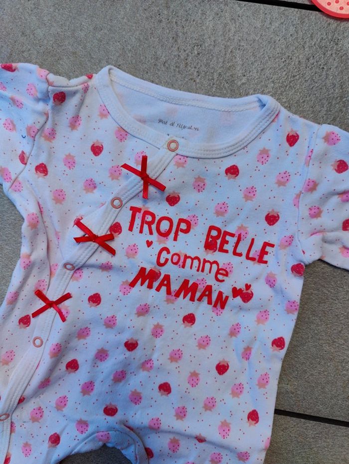 Pyjama 1 mois trop belle comme maman - photo numéro 2