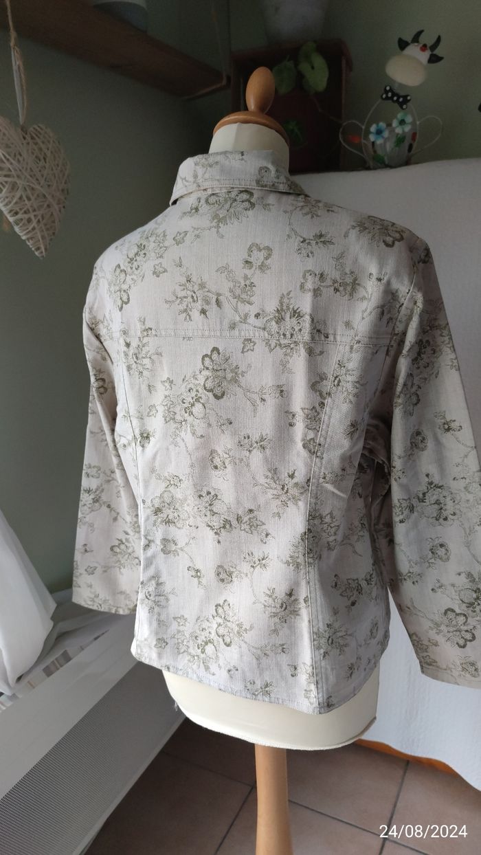Veste beige imprimé floral LEWINGER - photo numéro 7