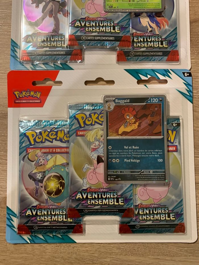 Lot de 2 tri pack Pokémon aventures ensembles ev09 - photo numéro 2