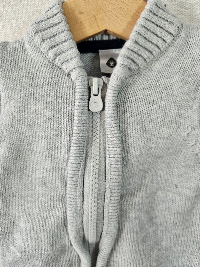 Gilet en maille grain de blé  3 mois - photo numéro 2