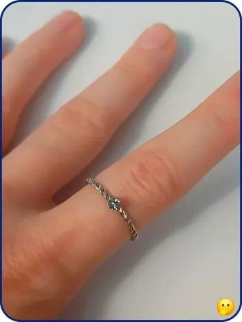 Bague argentée en acier inoxydable