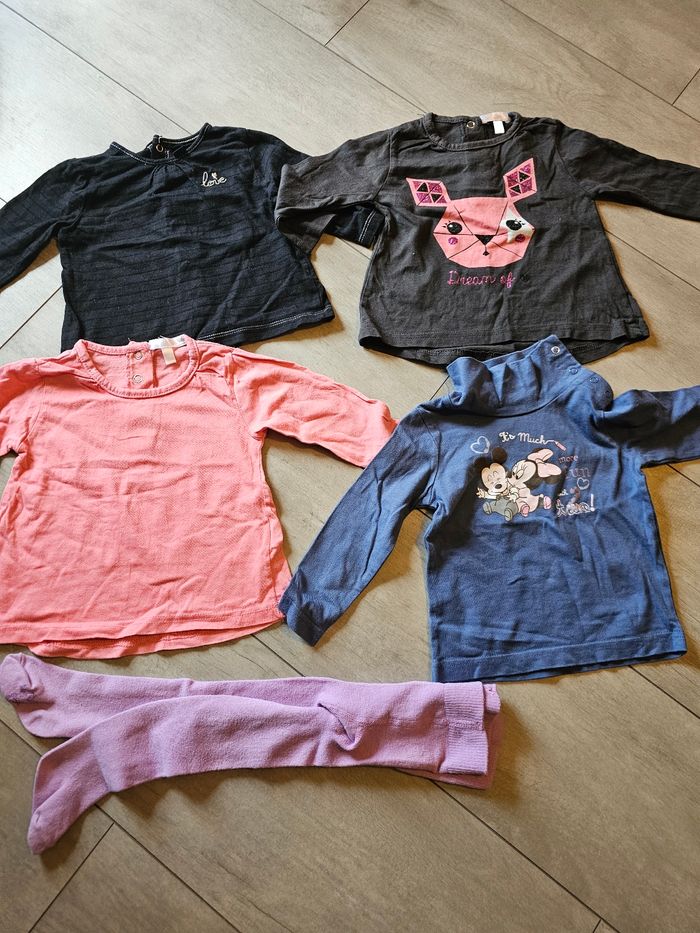 Lot tshirt manche longue minnie - photo numéro 1