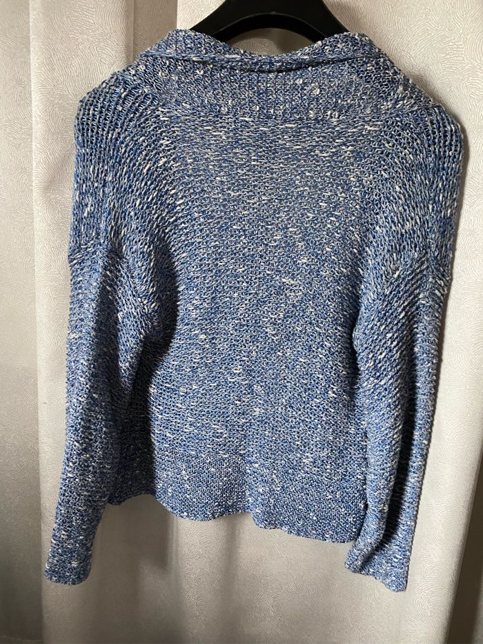 Gilet croisé chiné bleu blanc gris taille 2 Sinéquanone - photo numéro 6