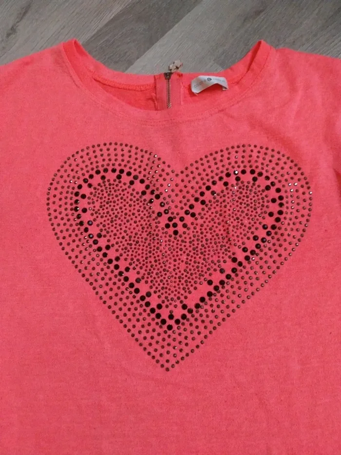 Tee-shirt femme 38 saumon fluo - photo numéro 3