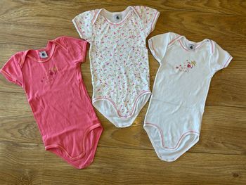 Lot de 3 bodies MC Petit Bateau 36M